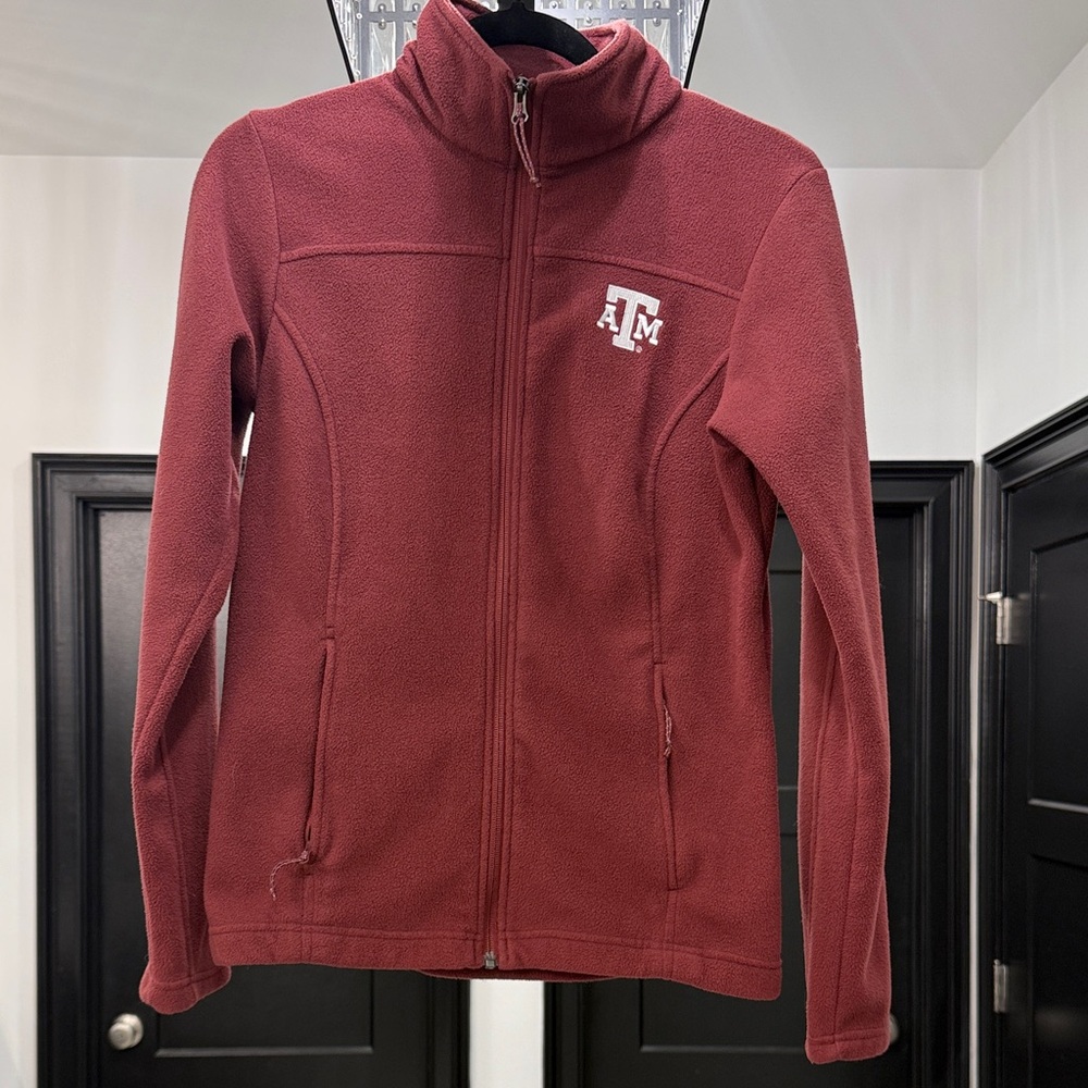 Texas A&M Aggies Columbia Women's Give & Go II Fleece Full-Zip Jacket in maroon.